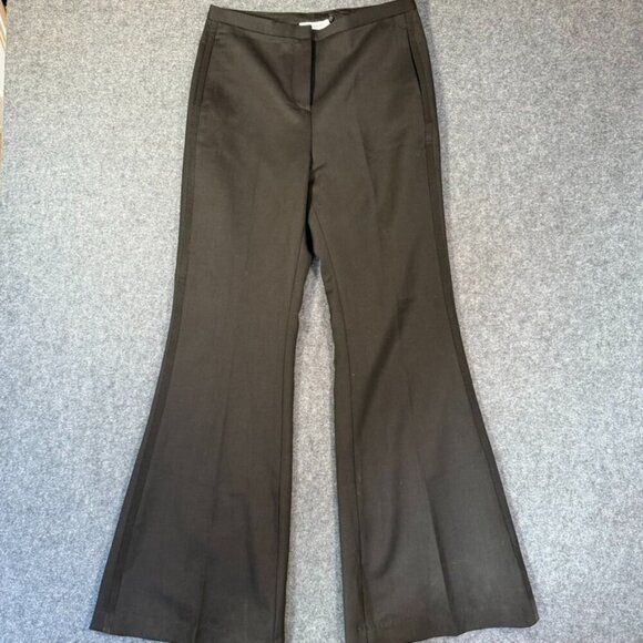 La Ligne Womens Jagger Pant Wool Flare Dress Pant Trouser Black Sz 10 NWT Office - Picture 1 of 13